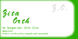 zita orth business card